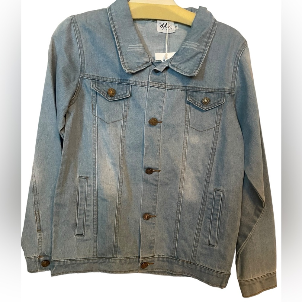 Lola + The Boys French Fries Denim Jacket Size S NWT